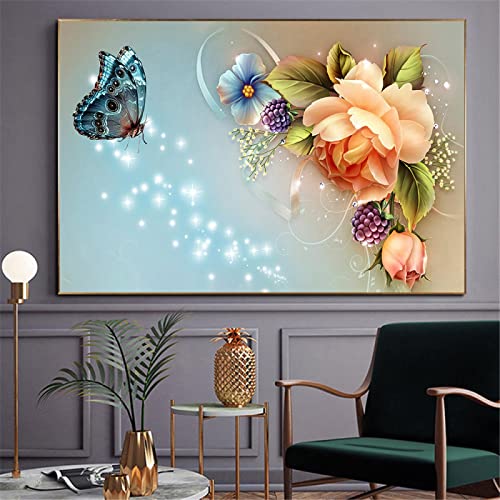 Pinturas sobre lienzo de mariposa abstracta 80x120cm decorativa sin marco para salón