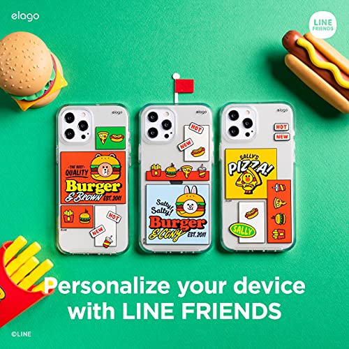 Elago L Line Friends Burger Time Hybrid Case Compatible With Iphone 12, Compatible With Iphone 12 Pro 6.1 Inch, Full Body Protection (Screen & Camera Protection) [Official Merchandise] (Cony) #TOP1