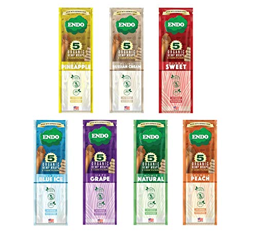 ENDO - Organic Hemp Wraps - Sealed Box - Various Flavors - 75 (15 x 5) Hemp Wraps per Box (Georgia Peach) - Image 3