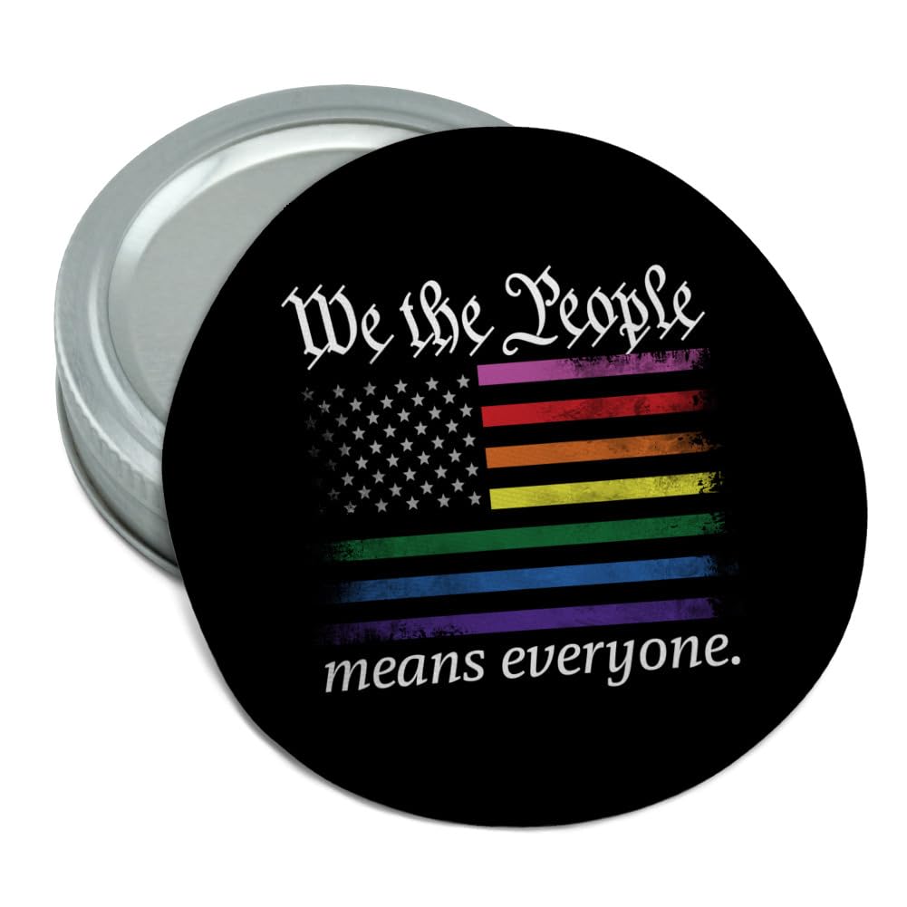 Graphics & More We the People Flag Pride Round Rubber Non-Slip Jar Gripper Lid Opener