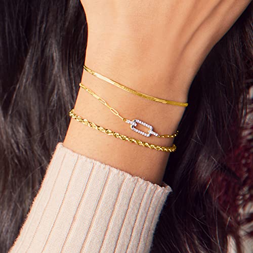 Rs Pure By Ross-Simons 1.5Mm 14Kt Yellow Gold Herringbone Bracelet. 8 Inches #TOP4