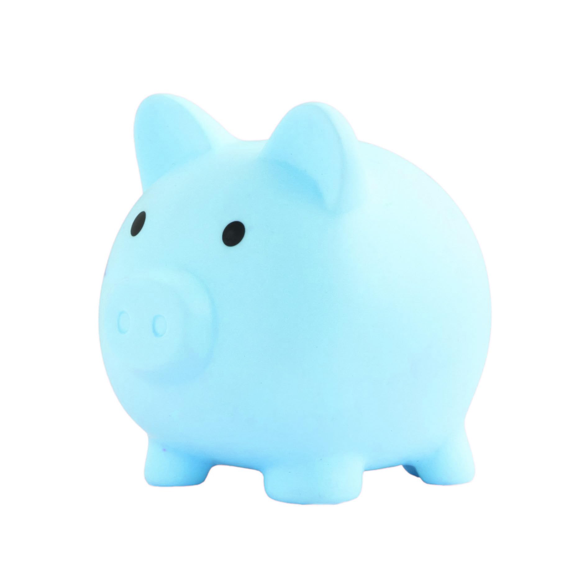 Arthar(アーサー)貯金箱ぶたかわいい割れない【インテリアとしても可愛いぶたさん貯金箱】雑貨500円玉貯金コインバンクゴールドブルー,M, Medium
