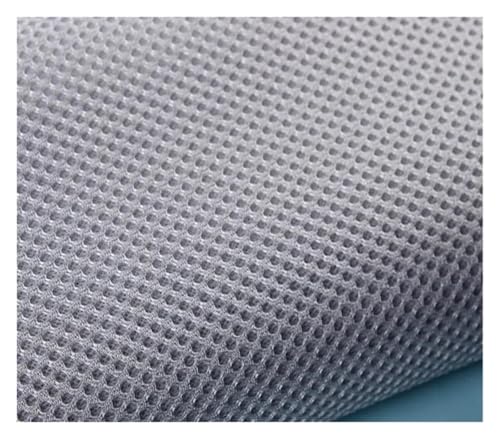 Tela de malla, tela elástica, 160 x 200 cm/160 45 cm, transpirable 3D for hacer sillas, altavoces, a prueba polvo y sonido, for(1 Light Gray,160x45cm)
