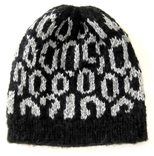 Bonnet homme noir et blanc en taille unique pour l'hiver