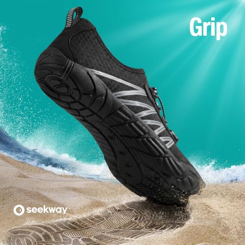 Image of SEEKWAY Mens Womens Water Shoes Quick-Dry Aqua Sock Barefoot Athletic Sports Shoes for Outdoor Beach Swim surf Walking Diving Boating Hiking Pool