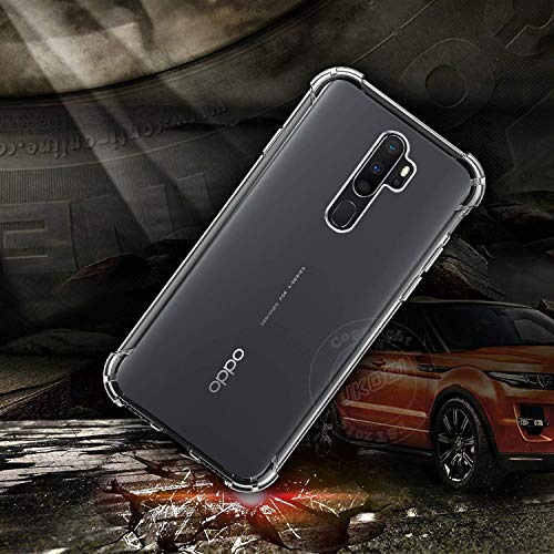 Image of COVERBLACK Rubber Back Cover for Oppo A9-2020 - CPH1937 - Transparent