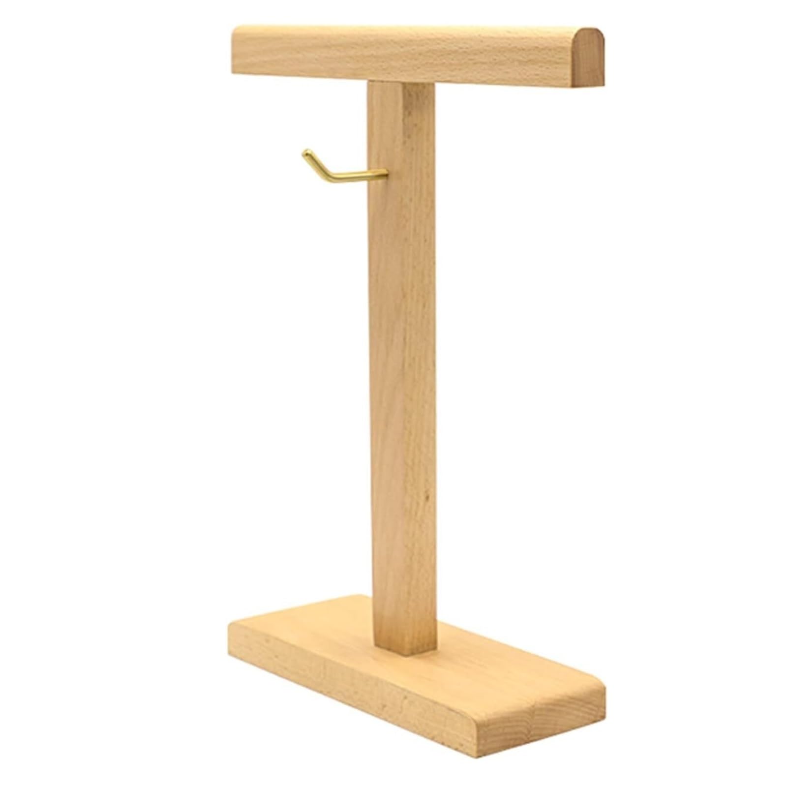 MRKU Headphone Stand Holder Headset Hook Hanger Desktop Wooden Gaming Display For Most Sizes