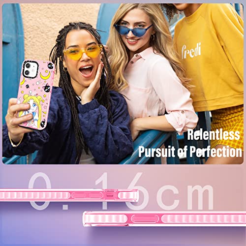 Coralogo For Iphone 12/12 Pro Case Cute Japan Anime Manga Character Moon Girls Pattern Girly Designer Cover Cartoon Kawaii Women Teens Bumper Soft Phone Cases Clear Design For Iphone 12/12Pro 6.1" #TOP5