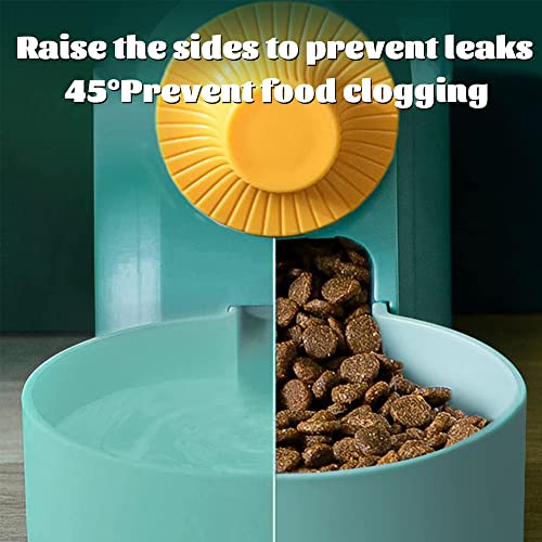 Pet Dog Cat Hanging Automatic Feeders Drinking Bowls 40Oz, Auto Gravity Pet Feeder Water Set, Cage Pet Feeding Bowls Dispenser For Cats Dogs Puppy, Rabbit Hamsters Chinchilla Hedgehog (Green-Food) #TOP6