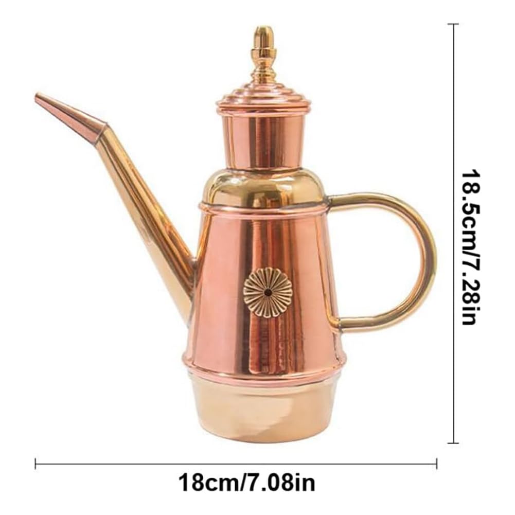 Botella Dispensadora de, Aceitera de Cobre Hecha A Mano, Estilo Retro Clásico Europeo, Vinagrera Antigoteo para Uso Diario.