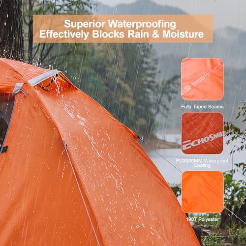 Carpa camping 2 personas ligera EchoSmile impermeable miniatura 3