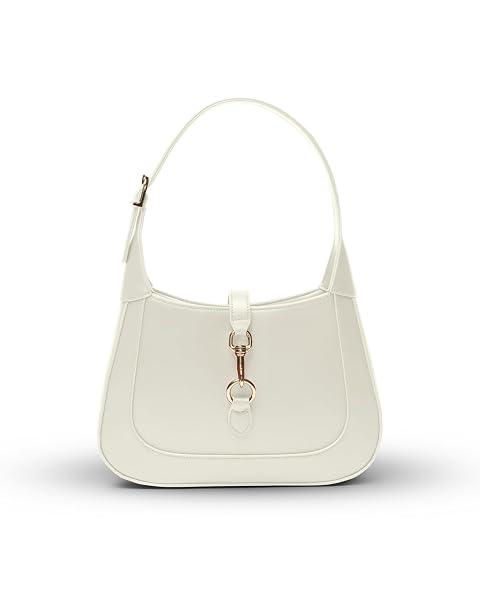 Shoulder Bag for Women - Small Shoulder Purses - Top Handle Structured Handbags - Adjustable Strap Vegan Leather