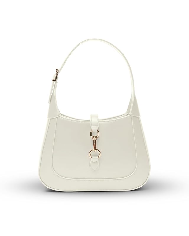Shoulder Bag for Women - Small Shoulder Purses - Top Handle Structured Handbags - Adjustable Strap Vegan Leather