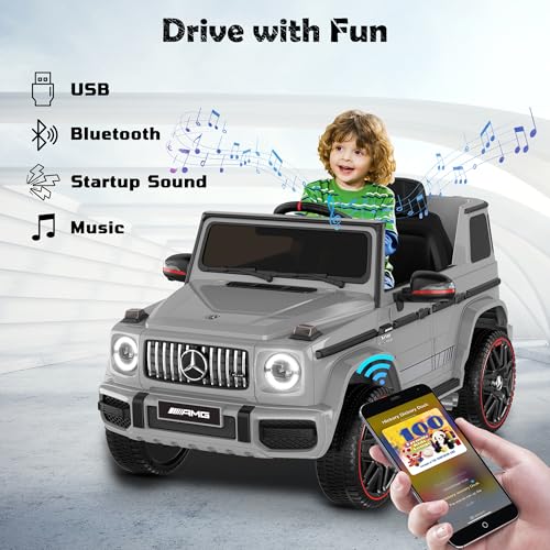 Image of ANPABO 12V 7AH Licensed Mercedes-Benz G63 Electric Car for Kids, Grey