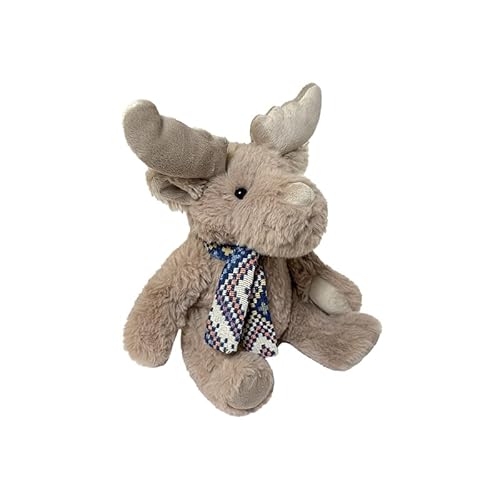 JUSTQUNSEEN Adorable Deer Stuffed Animals,Cuddly Reindeer Realistic Moose Small Stuffed Animal Soft Plush Toys,Elk Toys Gift for Kids Adults Birthday Christmas Decor Bedtime Stuffed Toys(deer)