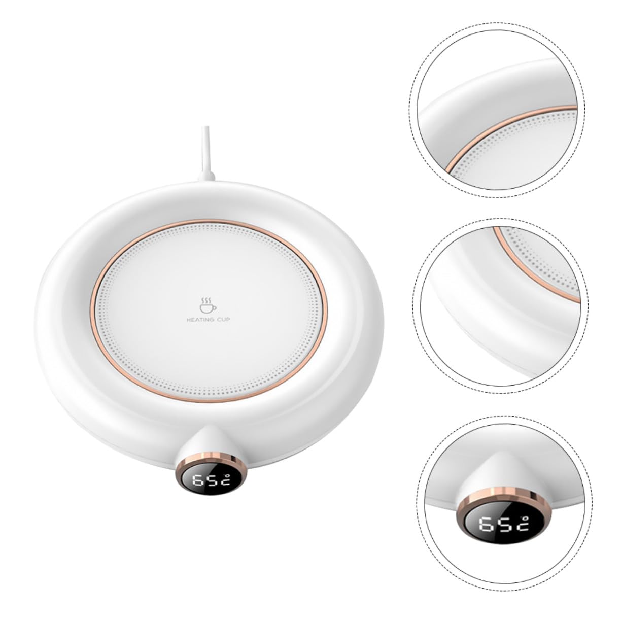 Gatuida 1pezzi Sottobicchiere Riscaldante USB per Tazze da Caffè Latte e Tè Conservazione del Calore della Temperatura e Anti-schizzo