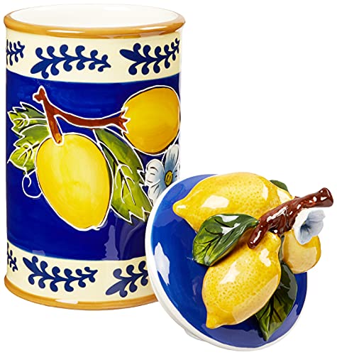 Blue Sky Ceramic Lemon Canister, Medium by Blue Sky Ceramic - Used condition - US$27.06