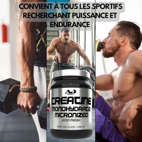 Addict sport nutrition - Créatine monohydrate - Pure & efficace pour force et endurance - Ergogène naturel pour musculation, sports explosifs - 100% sûr - Sans dopage - 200 caps – Image 5