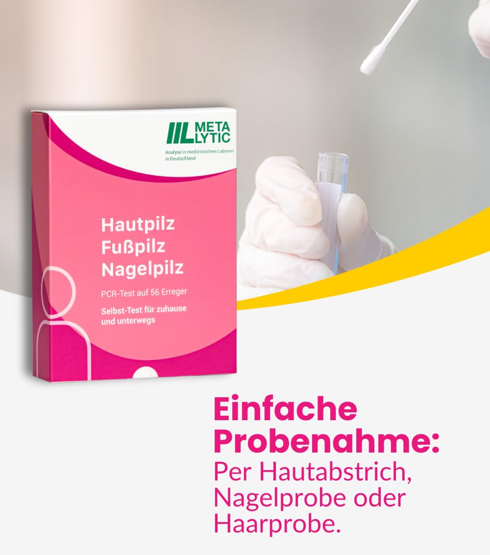 Selbst-Test auf 56 Erreger von Hautpilz, Penis-Pilz, Haarpilz, Fuß- oder Nagelpilz