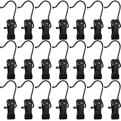 Boot Hanger For Closet, Laundry Hooks With Clips, Boot Holder, Hanging Clips, Portable Multifunctional Hangers Single Clip Space Saving For Jeans, Hats, Tall Boots, Towels (Black, 48 Pieces) #TOP2