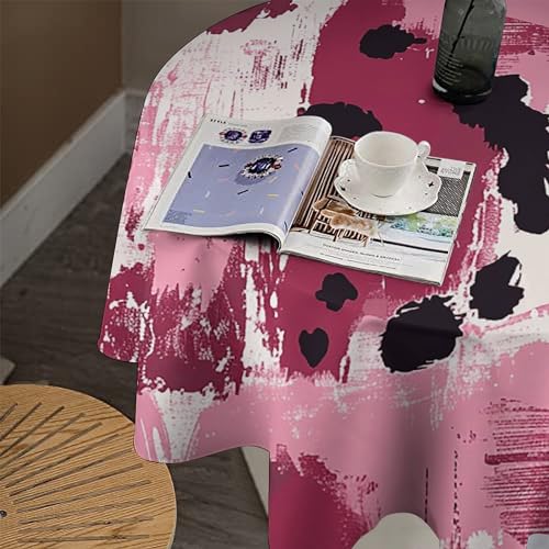 Nappe de table ronde imperméable motif léopard pour banquet - 8