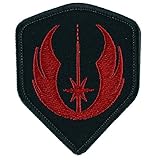 LiZMS Tactical Patch : Star Wars Jedi Order (Red on Black) - Hook and Loop Fasteners