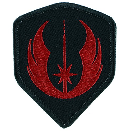 LiZMS - Hook and Loop Fasteners Tactical Patch / STAR WARS /Jedi Order / Red on Black / 3 x 2.4 inches