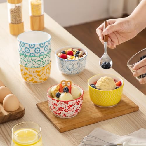 vancasso SELENE Creme Brulee Schälchen 6 Stück, 240ml, Souffle Förmchen Backofenfest Ø 9,7cm, Pastell Porzellan Ragout Fin Schalen… – Ansicht 6