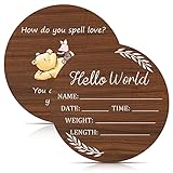 Baby Announcement Sign, Hello World Newborn Signs, Baby Name Sign, Birth Announcement Signs for Photo Prop, Nursery Decor