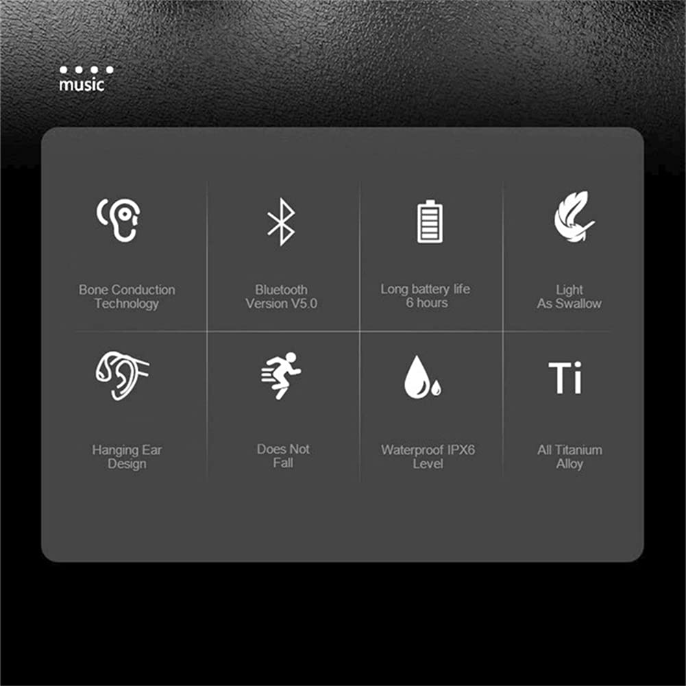 Cuffie Sport Senza Fili, Conduzione Ossea Auricolari Bluetooth con Microfono, qualità Audio Stereo Impermeabile E Sudata, per Correre, Ciclismo, Fitness, Escursionismo,Verde