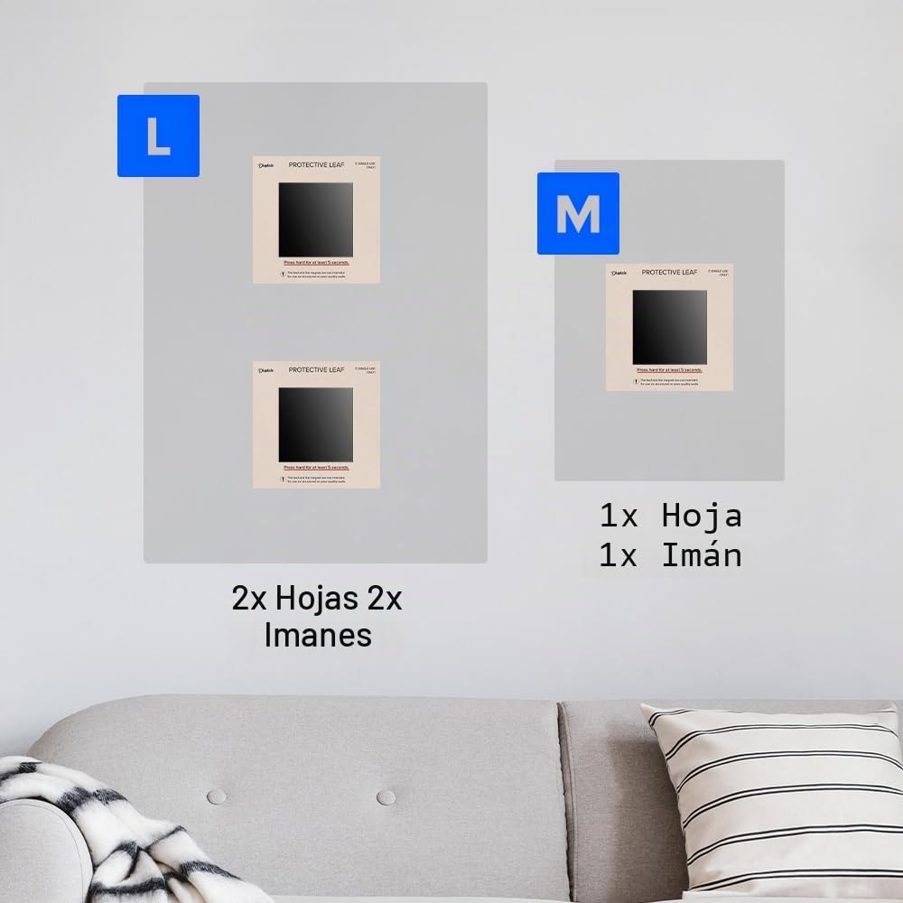 Displate Imanes para pared con parte trasera adhesiva, juego de 9 unidades, pegatinas magnéticas para pósteres de metal, kit de montaje en pared para instalación sin daños, arte magnético de pared