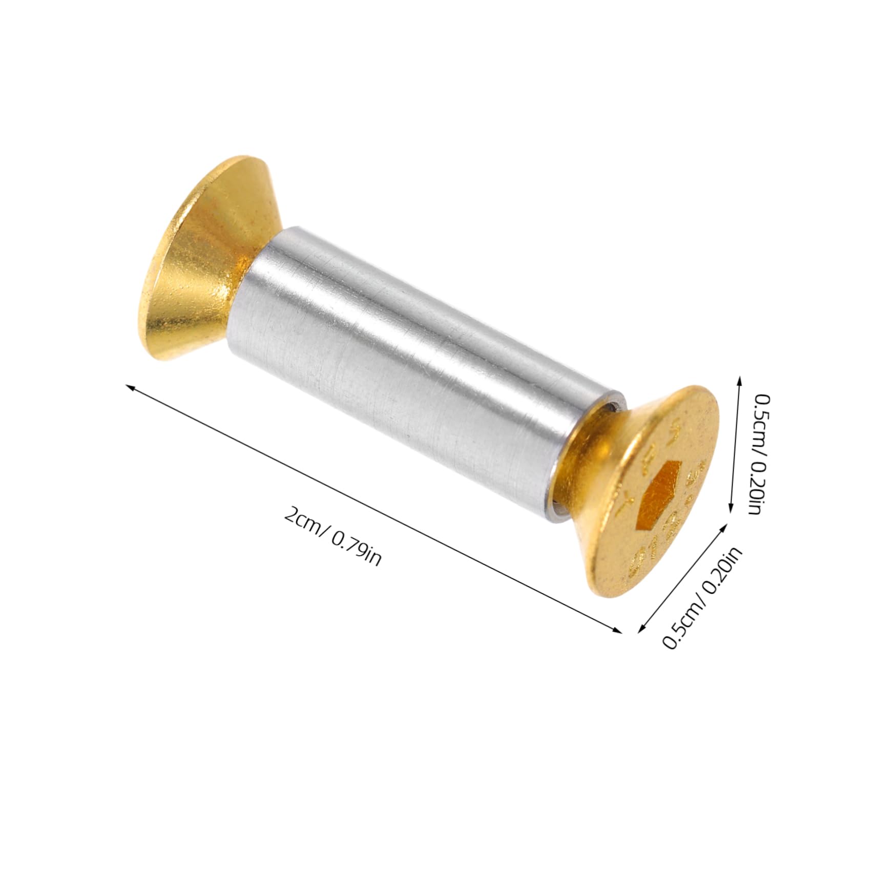AUTSUPPL Rivets for Knife Handle Brass Metal Rivet Screws Replacement Rivets Knife Making Pins