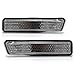 AmeriLite for 1997-1998 BMW E36 3-Series Chrome Housing Clear Chrome Side Marker Lights Pair - Driver and Passenger Side
