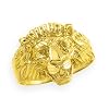 Animal Kingdom 14k Gold Lion Head Men's Ring
