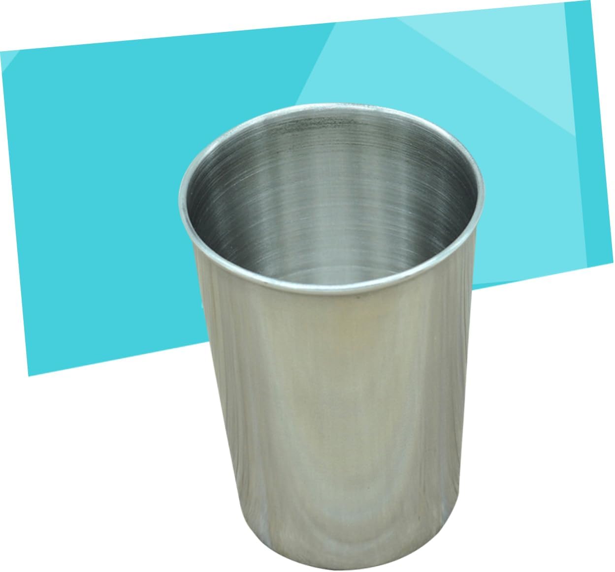 2Pcs Stainless Steel Tumbler Cups Silver Water Beverage Cups for Home Bathroom and Parties Easy to Clean Stainless Steel Design