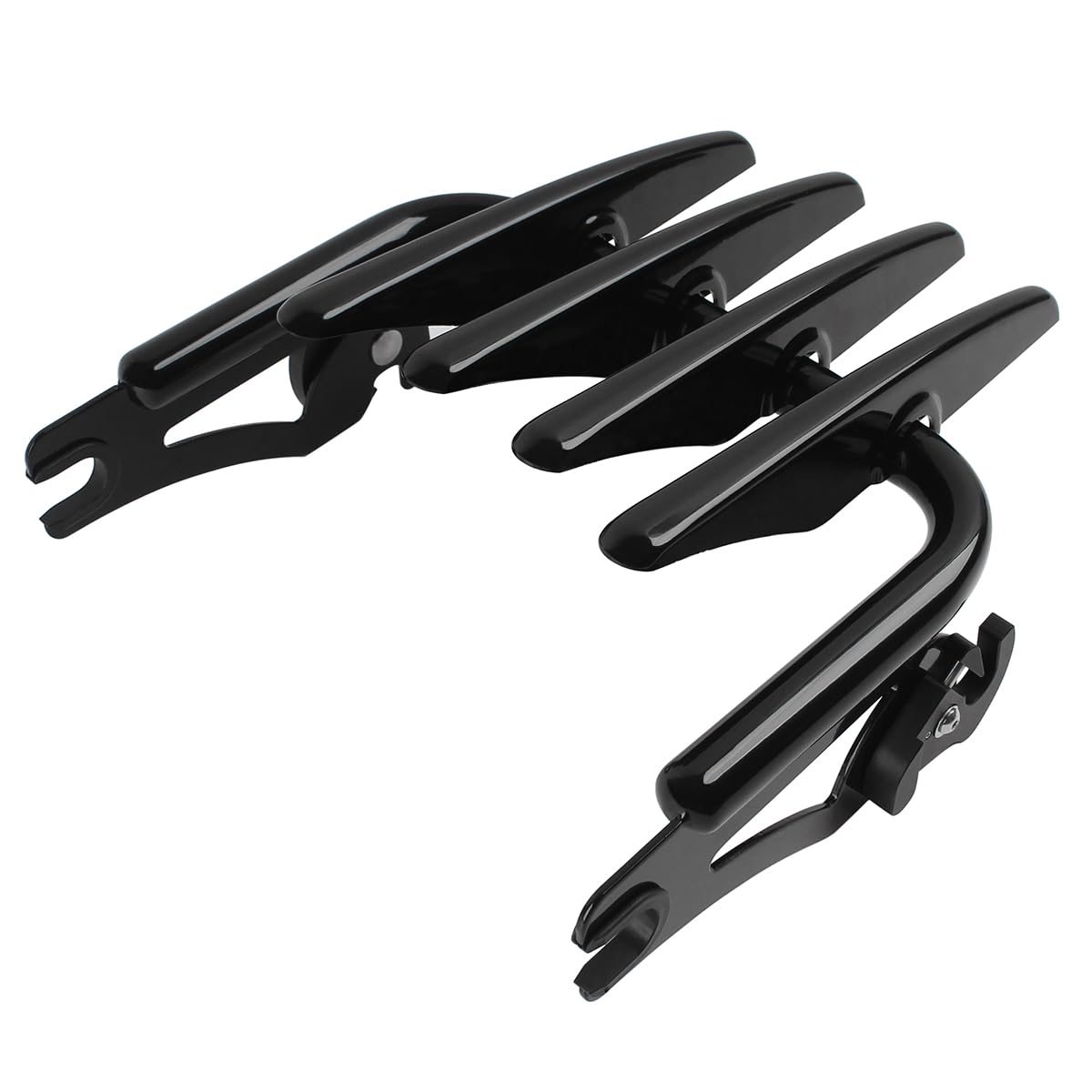 H RUO Stealth Gepäckträger, schwarz, Abnehmbarer Gepäckträger, kompatibel mit Harley Davidson Street Glide Road Glide Road King Electra Glide Ultra Limited 2009–2024