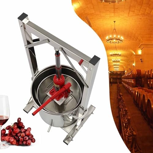 Commercial Stainless Steel Fruit Press, Multifunctional Manual Juicer for Grape, Apple, Berry & Vegetable Juice, Hydraulic Food Extractor for Home & Restaurant Use
