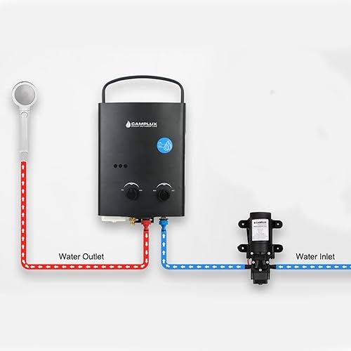 Miniatura 7 de Camplux - Bomba de agua de 12 V CC, bomba de diafragma de 1.2 GPM 4.3 Lmin para caravana RV barco de pesca marina
