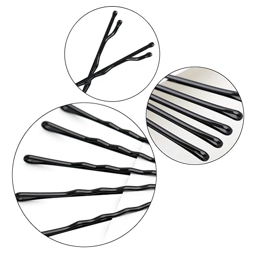 Miniatura 128 de YINGFENG - 220 pines de 1.38 pulgadas de color gris plateado con caja de metal, pequeños alfileres de pelo para moños, horquillas de pelo gris