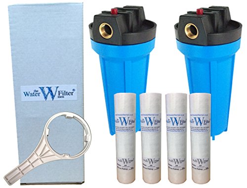 10" Water Filter Housing 3/4" Ports and 4 x 10" pp Sediment Water Filters for Hard Water Treatment