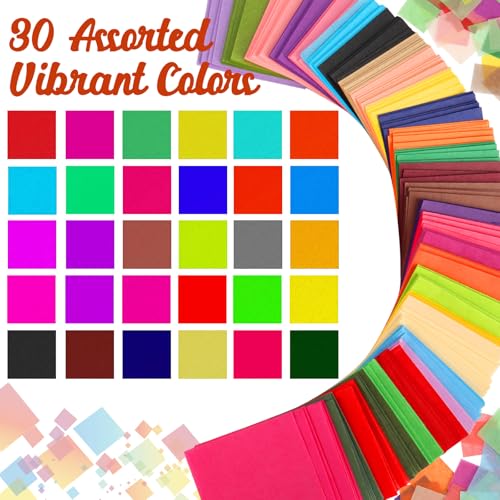 image for Jyongmer 6000Pcs Multicolor Tissue Paper Squares, 2 Inch Colored Tissu