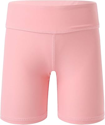 TTAO Kids Girls Ballet Dance Booty Shorts Sports Gym Workout Yoga Cycling Running Activewear Bike Shorts Pink 4