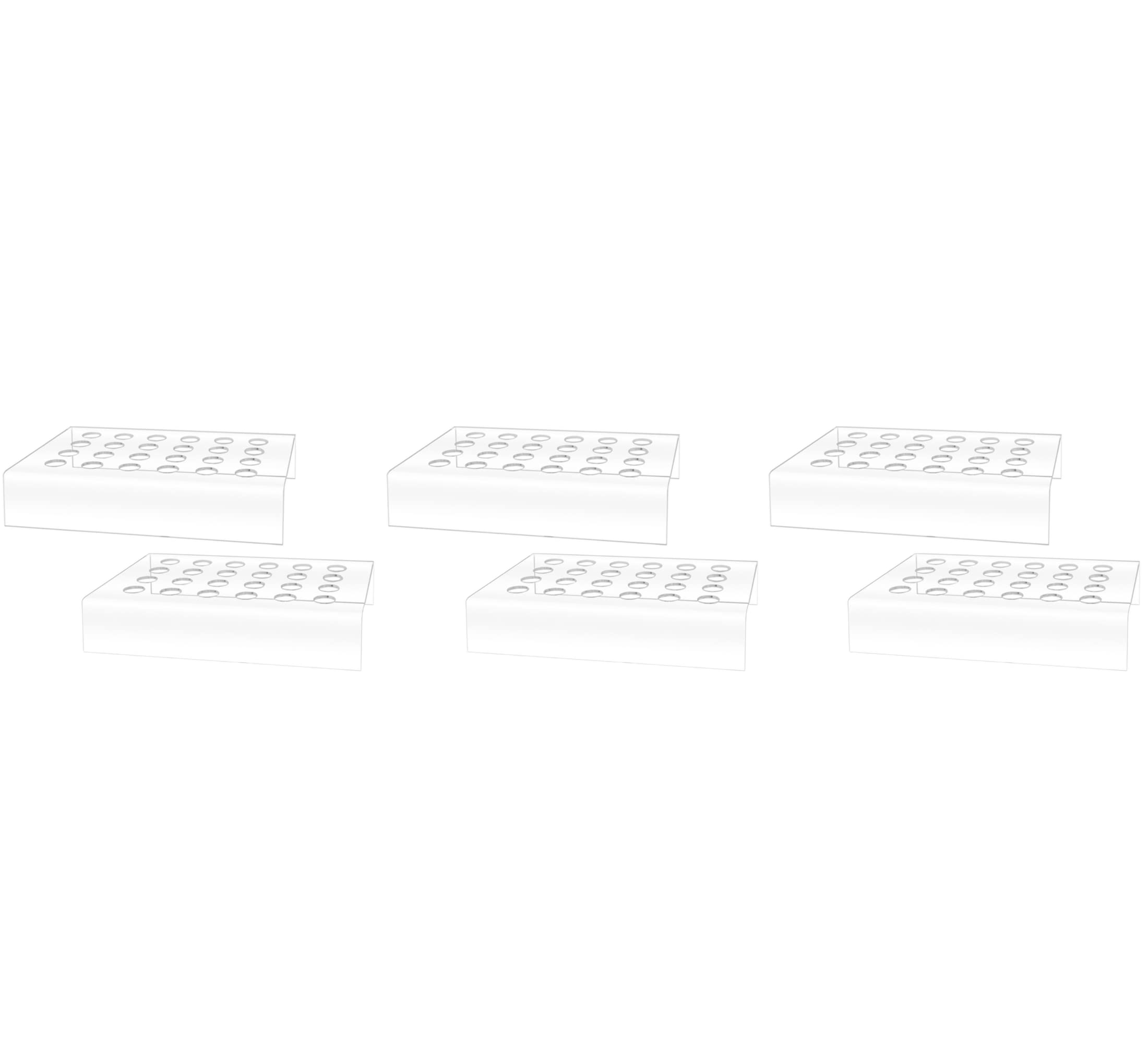 Marketing Holders 6 Pack Mini Ice Cream Waffle Cone Holder Stand 24 Holes to Display Sushi Hand Rolls Popcorn Cotton Candy French Fries Sweets Savory Clear Acrylic Riser with 1