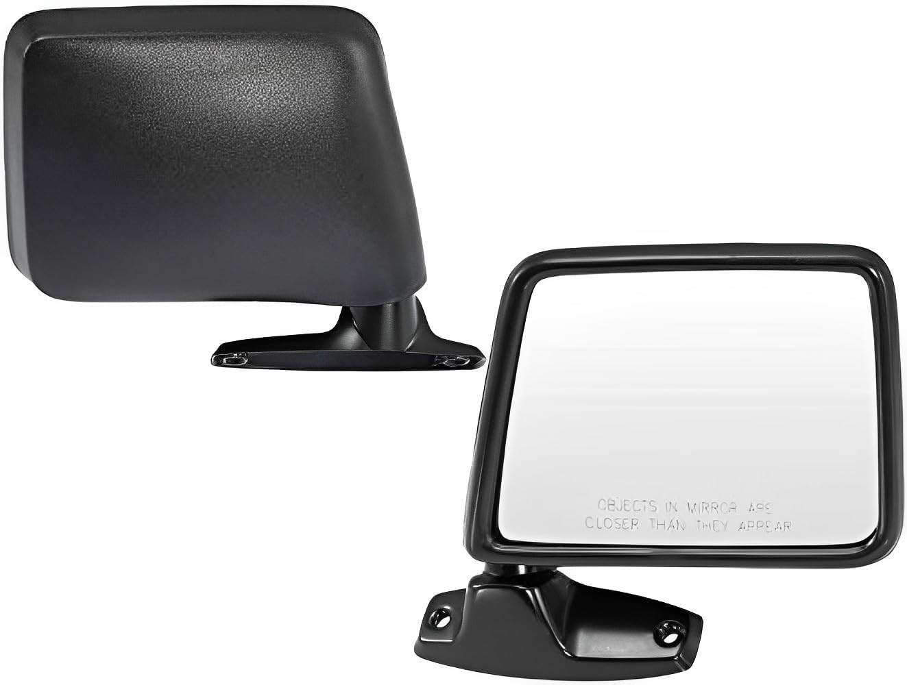 I-Match Auto Parts Set of 2 Driver and Passenger Side Manual Door Mirror Foldway Paint to Match Plastic For 1983-1992 Ford Ranger and 1984-1990 Ford Bronco II E5TZ17682D E5TZ17682C FO1320108 FO1321108
