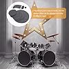 OFFIGAM 14pcs Drum Mute Pad Set with 5 Drum Mats 3 Cymbal Dampeners 4 Ring Dampers Oval Sanding Pad and Belt – Black Silencers for Practice and Noise Reduction #3