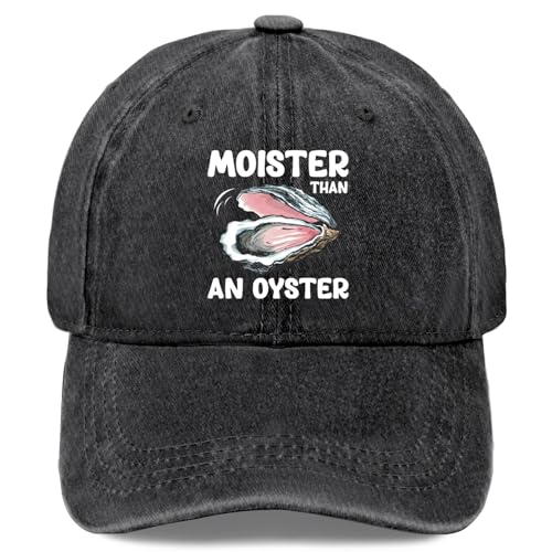 Moister Than an Oyster hat Shellfish Shucker Baseball Cap Vintage Cotton