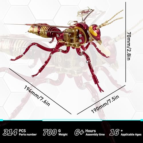 Microworld 3D Metal Puzzle for Adults, Phoenix 3D Metal Model Kits, Mechanical Challenge 3D Puzzle, DIY Animal Difficult 3D Puzzles Home Decor Art Craft Gifts (Gold) by Microworld - Image 5