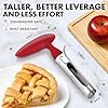 Zulay Kitchen Premium Apple Corer Tool - Ultra Sharp, Stainless Steel, Serrated Blades for Easy Coring - Easy to Use & Clean, Durable Apple Corer Remover for Baking Apples & More - Red #4