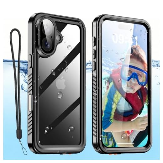 AICase Compatible with iPhone 16 Plus Case Waterproof, Clear Water Proof Built-in Screen Protector Shockproof Dustproof Snowproof Full Body Rugged Underwater Phone Case