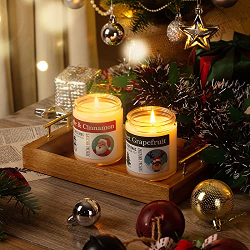 Christmas Gifts For Women Apple Cinnamon & Sweet Grapefruit Christmas Scented Candles Long Lasting Soy Aromatherapy Candle Xmas Gifts Stocking Stuffers For Friends Family Mom Coworker #TOP5